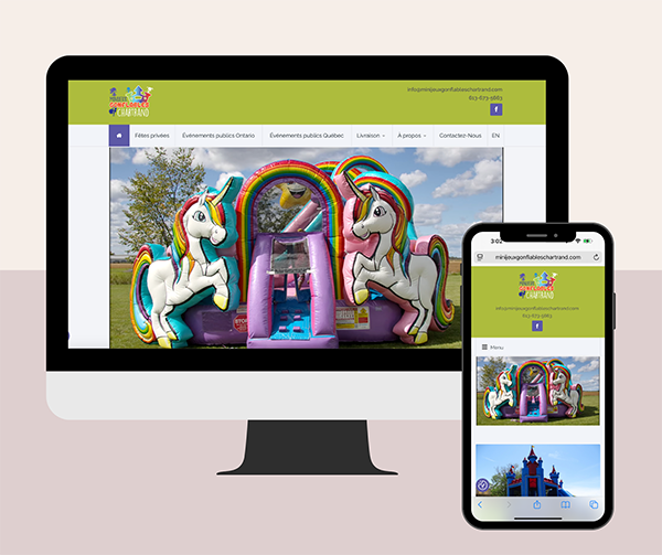 Site web - Minijeux Gonflables Chartrand
