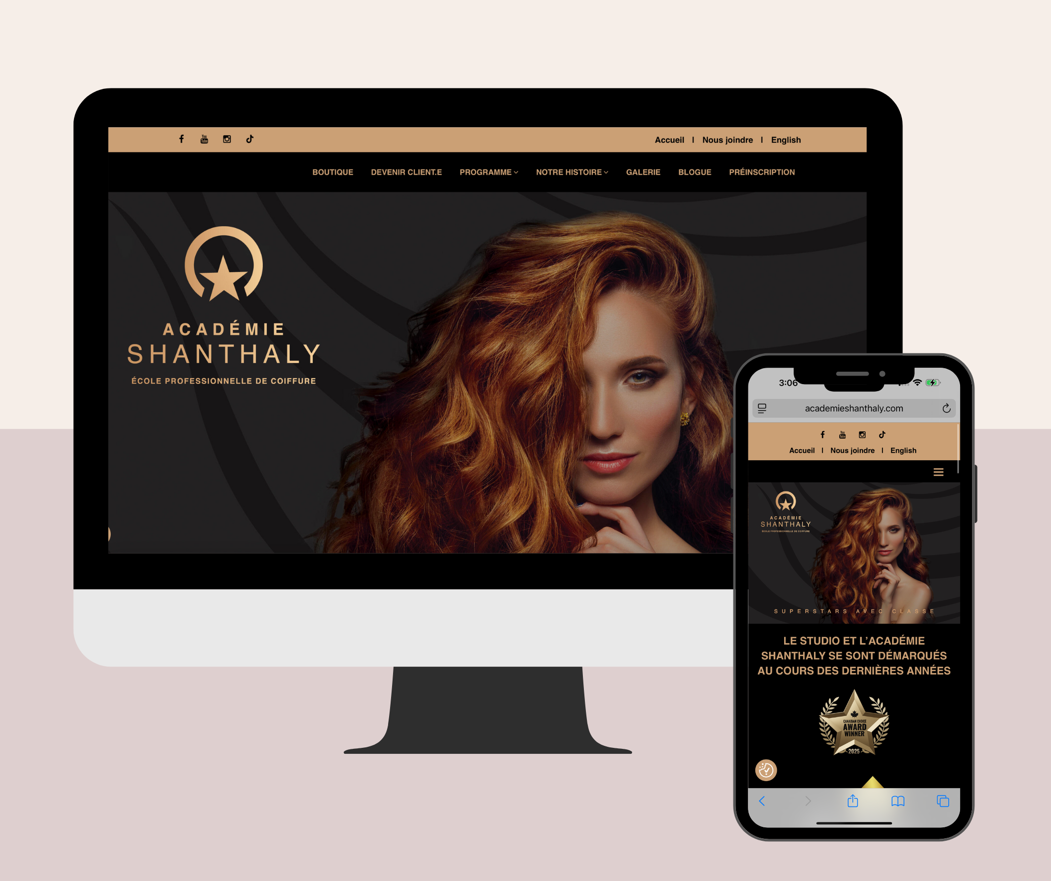 Site web - Académie Shanthaly